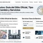 Banxico Guía del Sitio Oficial, Tipo de Cambio y Servicios