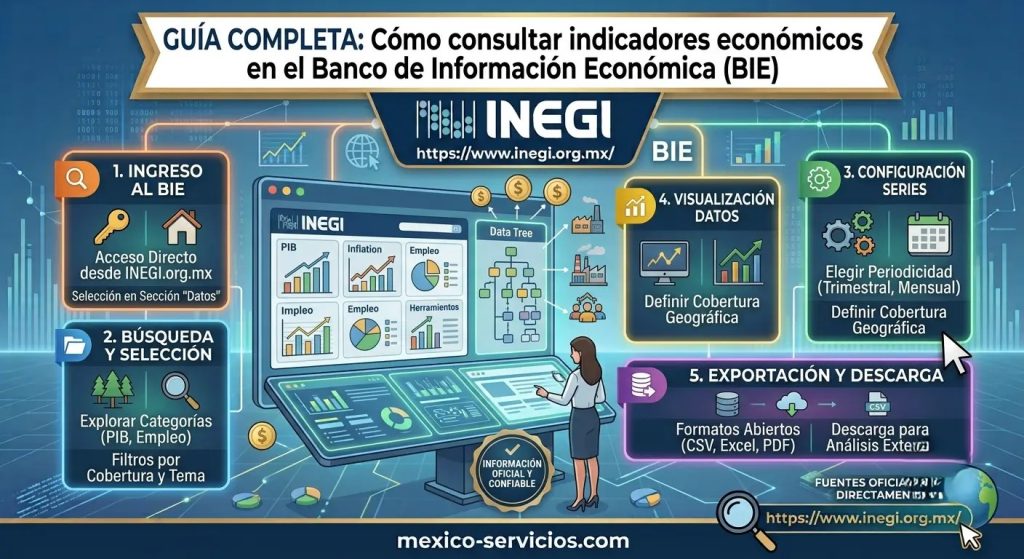 Cómo consultar indicadores económicos en el Banco de Información Económica (BIE)