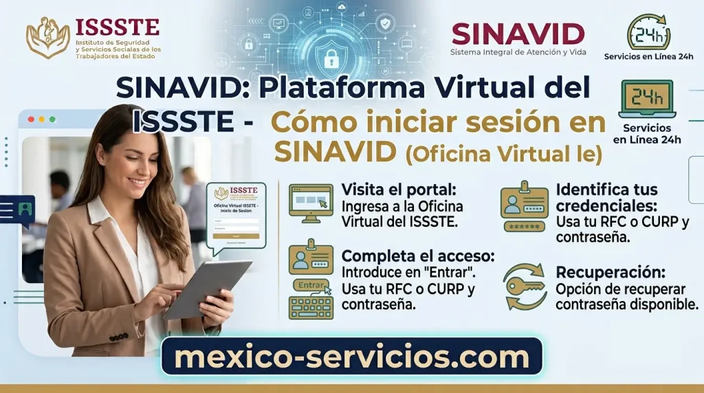 Cómo iniciar sesión en SINAVID (Oficina Virtual del ISSSTE)