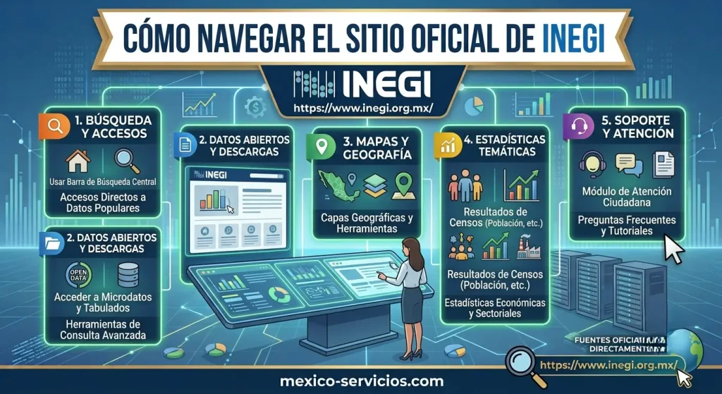 Cómo navegar el sitio oficial de INEGI