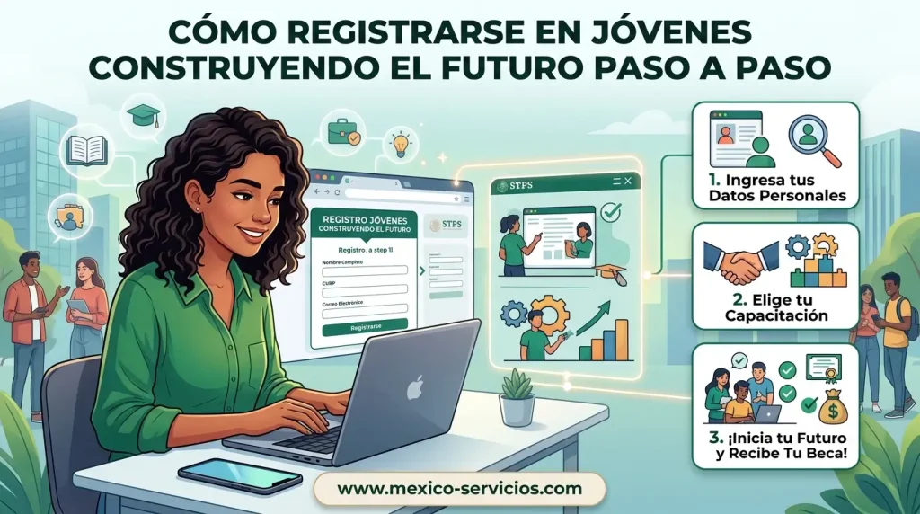 Cómo registrarse en Jóvenes Construyendo el Futuro 2026 paso a paso