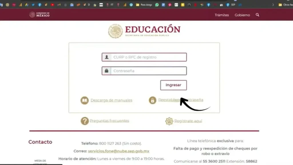 Mi Portal FONE SEP - Acceso con CURP y Talón de Pago