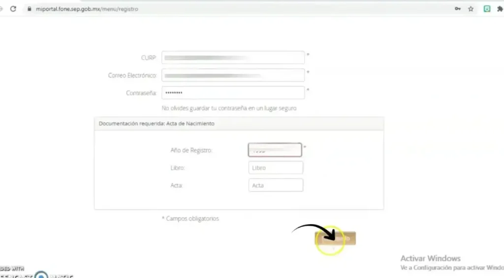 Mi Portal FONE SEP - Acceso con CURP y Talón de Pago