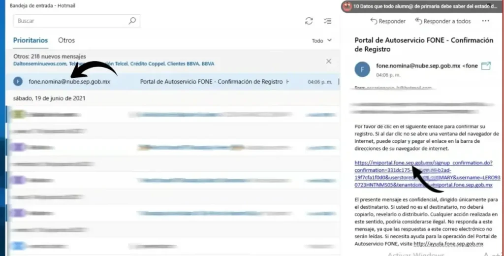 Mi Portal FONE SEP - Acceso con CURP y Talón de Pago