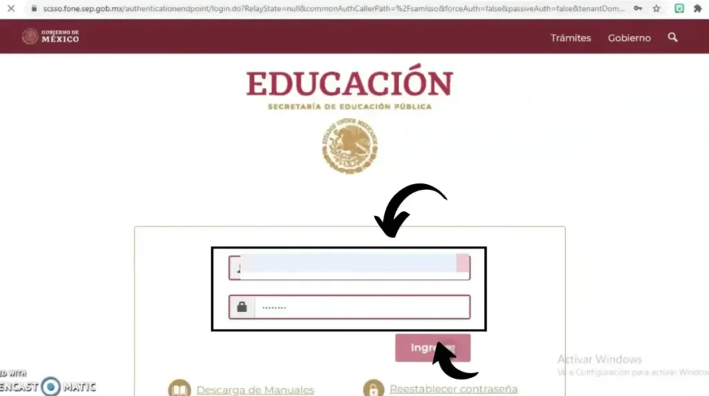 Mi Portal FONE SEP - Acceso con CURP y Talón de Pago