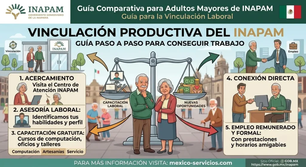 ¿Cómo ayuda Vinculación Productiva del INAPAM a conseguir trabajo
