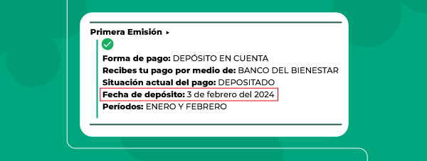 Fecha de depósito 