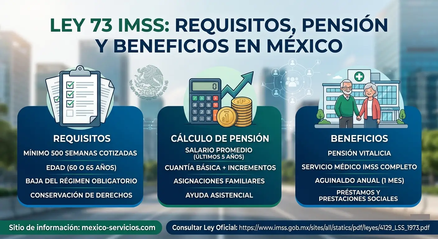 Ley 73 IMSS: Requisitos, Pensión y Beneficios en México