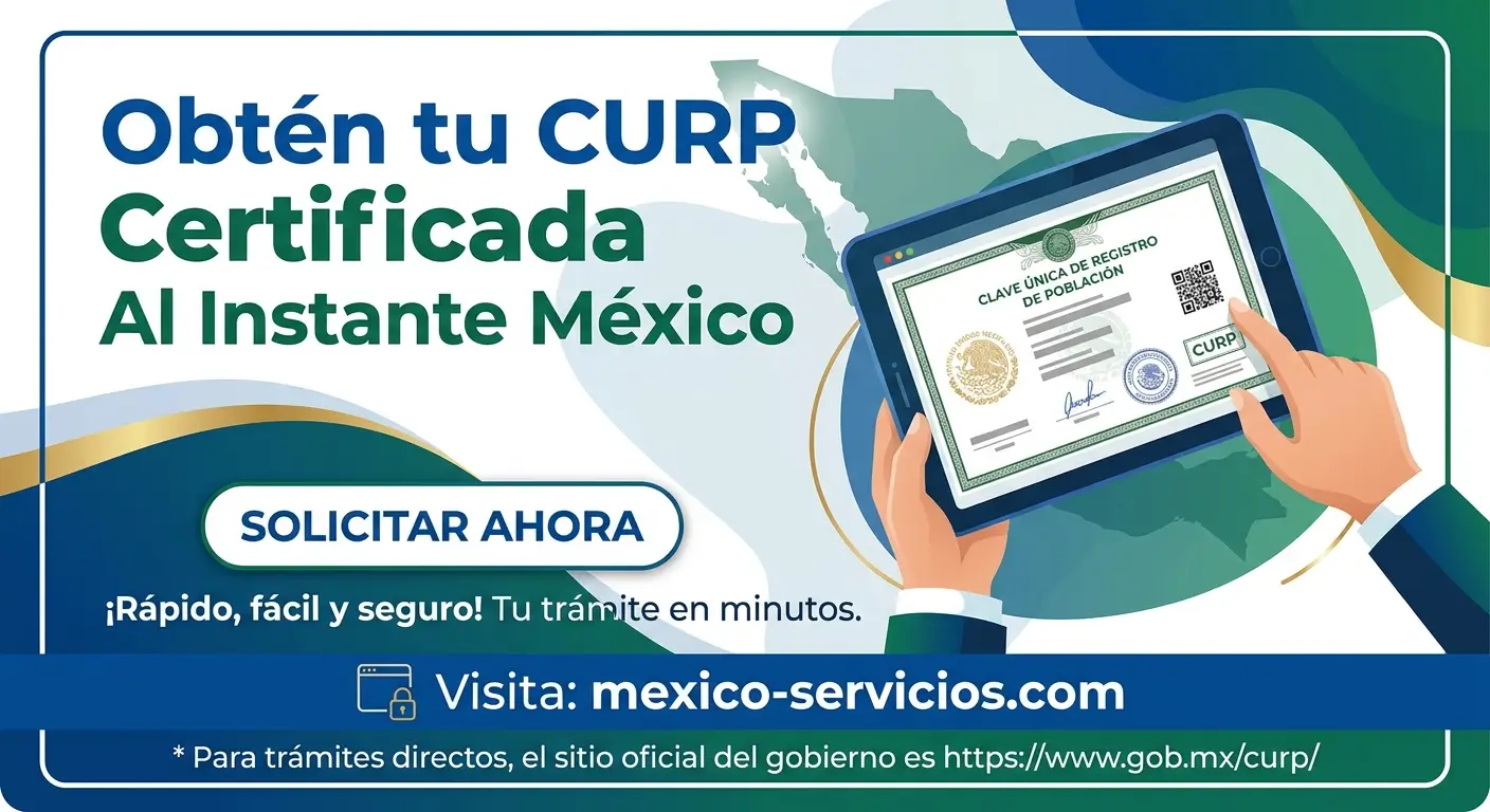 Obtén tu CURP Certificada Al Instante México