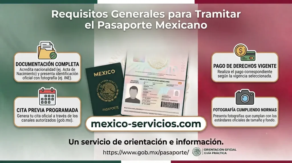 Requisitos Generales para Tramitar el Pasaporte Mexicano